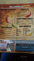 Rita's New Mexican menu