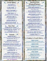 Crabby Jack's Deck menu