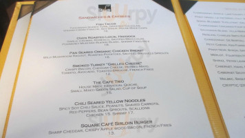 The Square Cafe menu