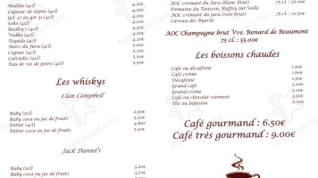 Brasserie Le Jura menu
