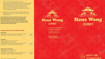 Wang In The Prise House menu