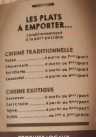 Chez Pierrot menu