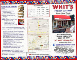 Whit's Frozen Custard menu