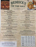 Bedrock's On The Bay menu