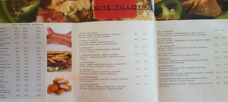 La Frite Tillotine menu