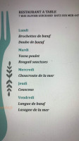 A Table menu