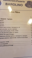 Pizzeria Barolino menu