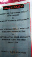 Quercy Perigord menu