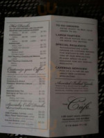 The Cafe menu