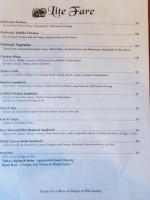 Burgoyne Grille menu