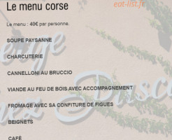 Auberge Chez Pascal menu