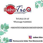 Sabor Tico Monteverde menu