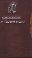 Hotel Restaurant Au Cheval Blanc menu