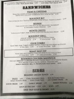 The Round Up Steakhouse menu