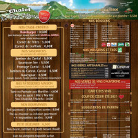 Le chalet du puy mary menu