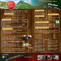 Le chalet du puy mary menu