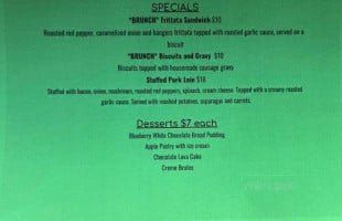 The Joyce Irish Pub menu