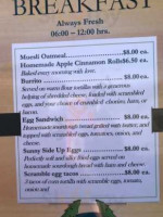 The Mariachi Moose menu