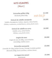 Le Refuge Du Skieur menu