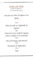 Thierry Garny menu