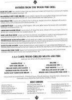 Red Fox Grille menu