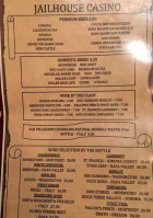 Cellblock Steak House menu