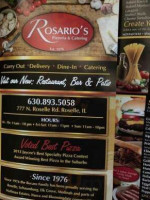 Rosario's Pizza menu