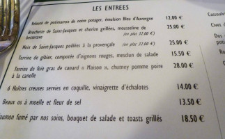 Brasserie La Distillerie menu