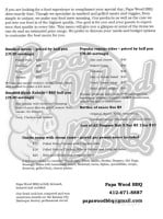 Papa Wood Bbq menu