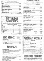 Back Door Tavern menu