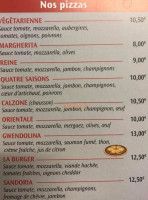 La Gwendoline menu