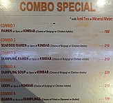 Seoul Kimbab menu