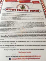 Crazy Otto's Empire Diner menu