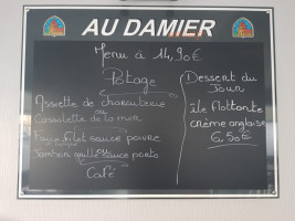 Au Damier menu
