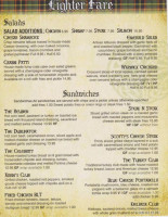 The Blarney Station menu