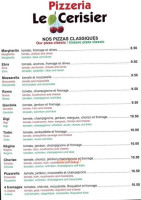Pizzéria Le Cerisier menu