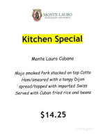 Monte Lauro Italian Specialty Foods menu