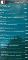 La Fontaine à Pizzas menu