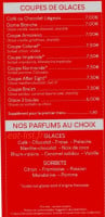 Au Bon Accueil Restaurant menu