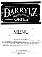 Darrylz Hometown Grill menu
