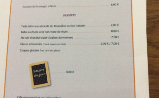 Le Moulin Des Vignerons menu
