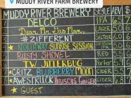 Muddy River Farm Brewery menu