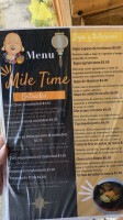 Mile Time menu