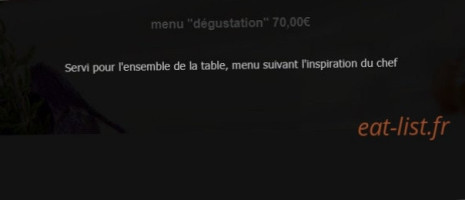 De France menu