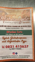Michelangelo Pizzeria Pizzarestaurant menu