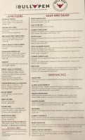The Bull Pen Restaurant Sports Bar menu