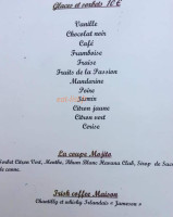 L'atelier Gourmand menu