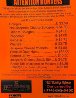 Holland Brothers Meats menu