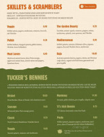 Tucker's menu