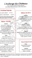L'auberge Du Château menu